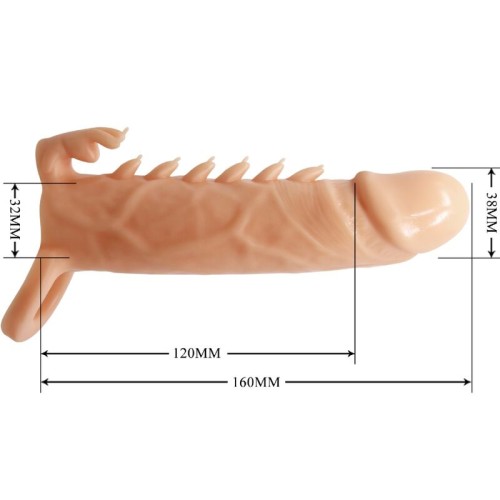 Emmit Penis Sleeve with Clitoral Stimulator for Enhanced Satisfaction