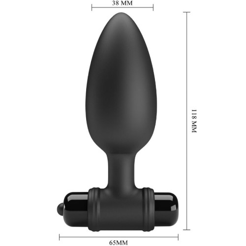 Vibra Butt Plug 2 Anal Plugs 10 Vibrations Black