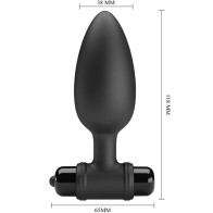 Vibra Butt Plug 2 Anal Plugs 10 Vibrations Black