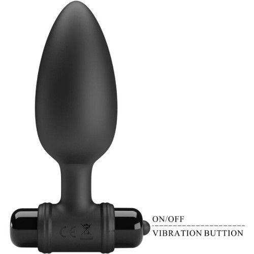 Vibra Butt Plug 2 Plug Anal 10 Vibraciones Negro