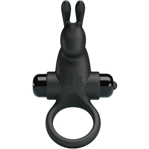 Vibrating Ring + Rabbit Clitoris Stimulator 10 Vibrations Black