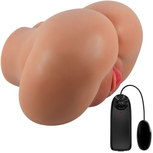 Luna Rear Vibrator with Realistic Vagina and Anus Natural Remote Control