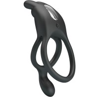 Seth Double Ring Vibrator Rabbit 7 Vibrations Black