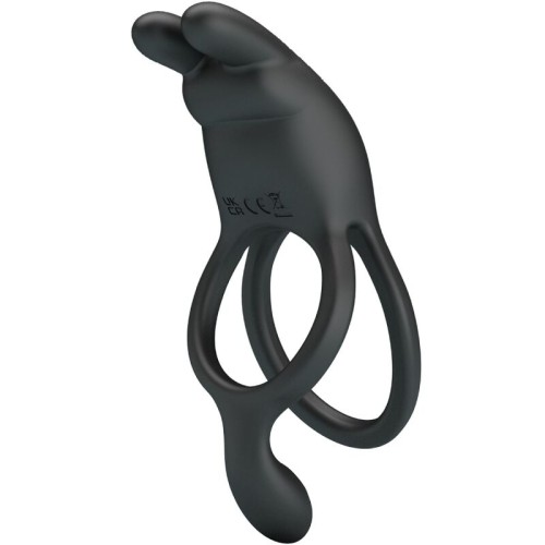 Seth Double Ring Vibrator Rabbit 7 Vibrations Black