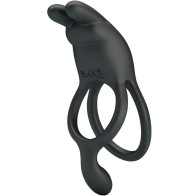 Seth Doble Anillo Vibrador Rabbit 7 Vibraciones Negro