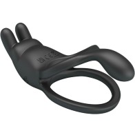 Seth Double Ring Vibrator Rabbit 7 Vibrations Black