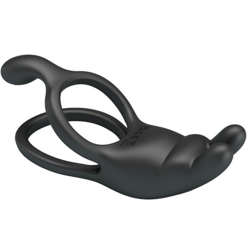 Seth Doble Anillo Vibrador Rabbit 7 Vibraciones Negro