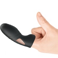 Alan Silicone Finger Vibrator Black