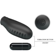 Vibrador De Dedo Silicona Negro Gilo