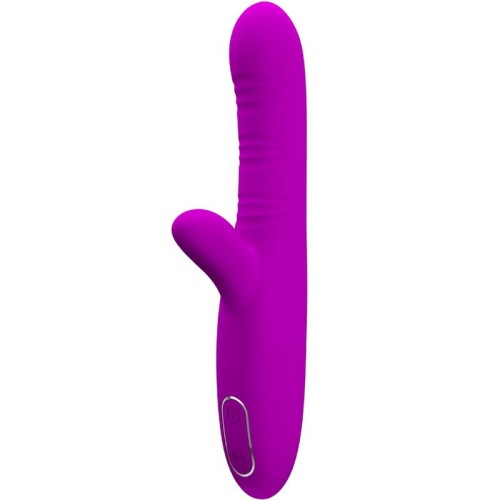 Angelique Multifunction Vibrator with Clitoral Stimulator Purple