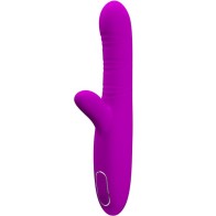 Angelique Multifunction Vibrator with Clitoral Stimulator Purple