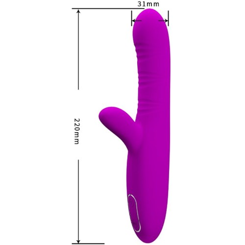 Angelique Multifunction Vibrator with Clitoral Stimulator Purple