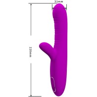 Angelique Multifunction Vibrator with Clitoral Stimulator Purple