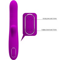 Angelique Multifunction Vibrator with Clitoral Stimulator Purple