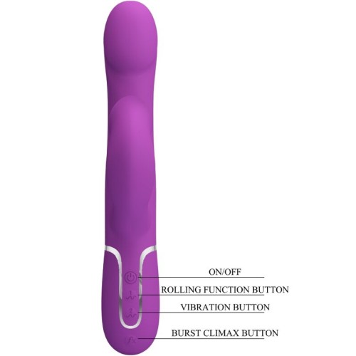 Vibrador & Estimulador Multifunción 4 en 1 Morado