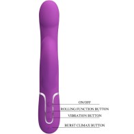 Vibrador & Estimulador Multifunción 4 en 1 Morado