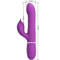 Vibrador & Estimulador Multifunción 4 en 1 Morado