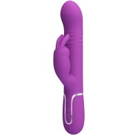 Vibrador Rabbit Multifunción 4 en 1 Coale Morado