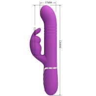 Vibrador Rabbit Multifunción 4 en 1 Coale Morado