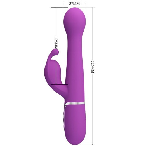 Vibrador Rabbit Multifunción 3 en 1 Dejon Morado