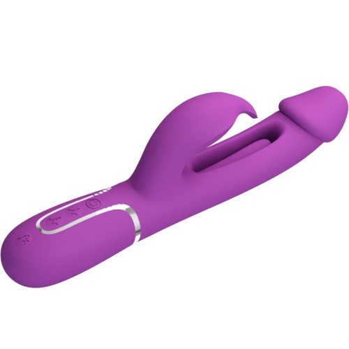 Vibrador Rabbit Multifunción 3 en 1 Kampas Morado