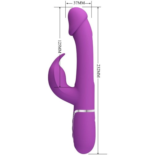 Vibrador Rabbit Multifunción 3 en 1 Kampas Morado