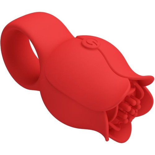 Jae Finger Vibrator Rose Shape 10 Vibrations Red