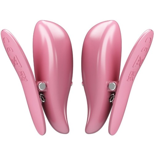 Cailey Nipple Clamps with Remote Control 10 Vibrations Pink