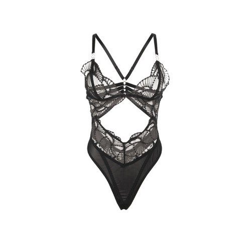 Sublime Transparent Black Lace Bodysuit S/M