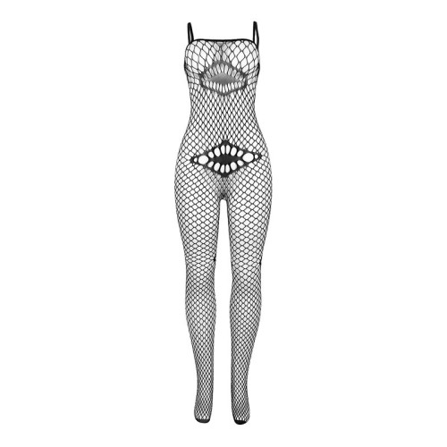 Bodystocking De Rejilla Con Detalle En Pecho Y Vientre Ne - Subblime