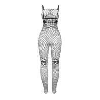 Bodystocking De Rejilla Con Detalle En Pecho Y Vientre Ne - Subblime