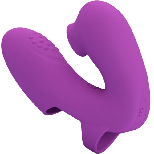 Athena Finger Vibrator with Clitoral Stimulator Purple