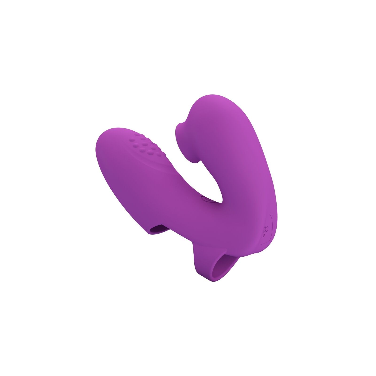 Athena Vibrador de Dedo con Estimulador Clítoris Morado