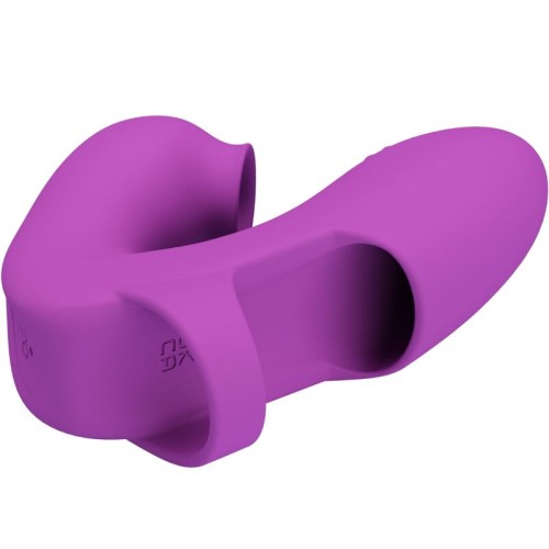 Athena Vibrador de Dedo con Estimulador Clítoris Morado