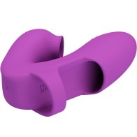 Athena Finger Vibrator with Clitoral Stimulator Purple