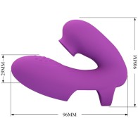 Athena Finger Vibrator with Clitoral Stimulator Purple