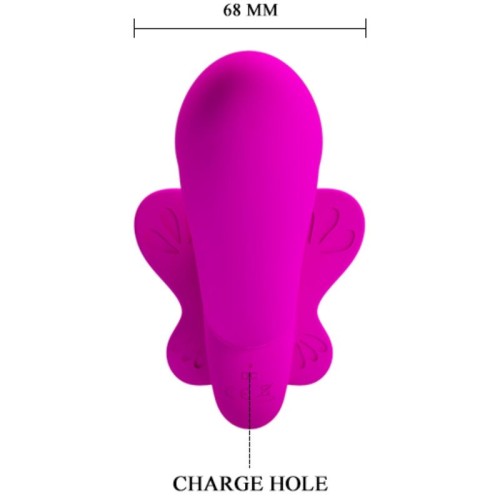 Vibrador Doble Strap-on Valerie con 12 Vibraciones Morado