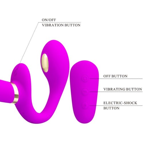 Thunderbird Remote-Controlled Strap-on Vibrator Purple