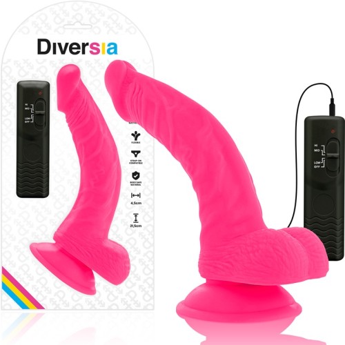 Dildo Flexible Con Vibración Rosa 21.5 cm - Compra Ya