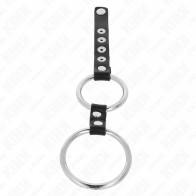 Kink Anillo Pene Metal Doble 3.8 Cm A 5 Cm