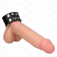 Kink Leather Cock Ring with Pressure Closure - 18.5 x 3.3 cm