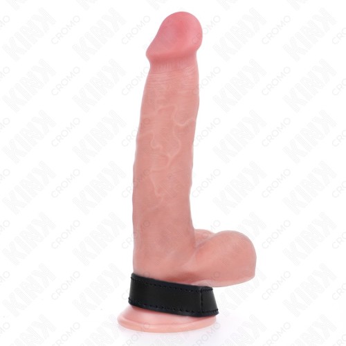 Kink Leather Cock Ring with Velcro Closure - 20 x 2 cm