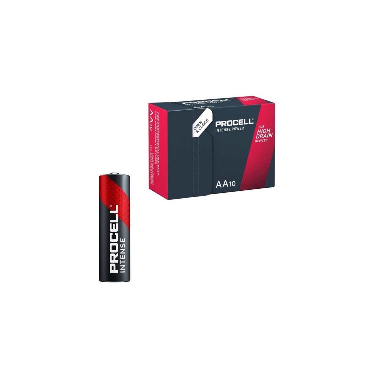 Intense Power AA LR6 Alkaline Battery Pack of 10