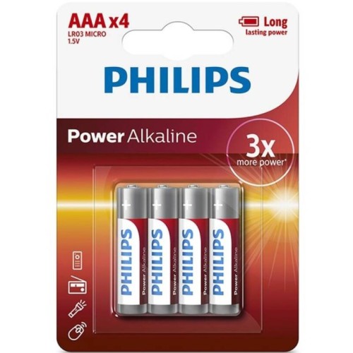 Pila Alcalina AAA Philips Blister de 4