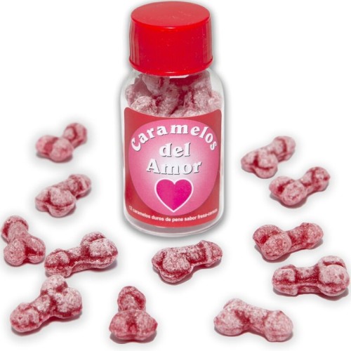 12 Love Candies Penis Shape Strawberry/Cherry