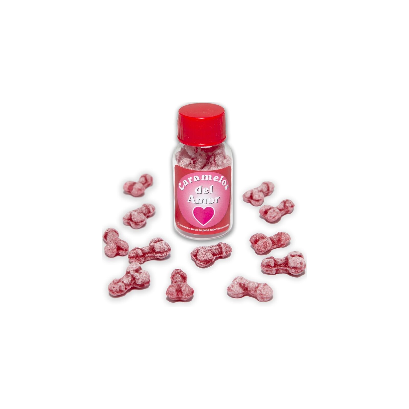 12 Love Candies Penis Shape Strawberry/Cherry