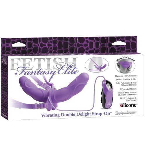 Double Vibrator Harness Lilac 11.5cm