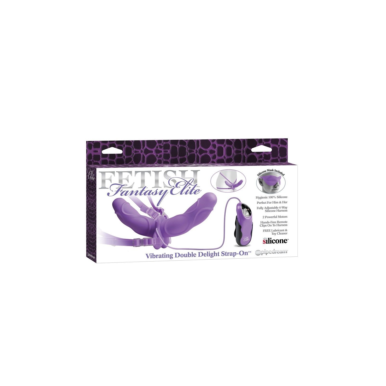 Double Vibrator Harness Lilac 11.5cm