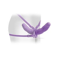 Arnes Doble Vibrador Lila 11.5cm