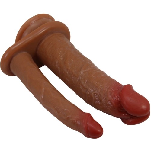 Hulbert Double Realistic Dildo with Vibration Brown